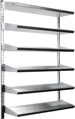 Wandregal 6VK, 6 Böden, ohne Sichtlagerkästen, L 1000 x B 640 x T 220 mm