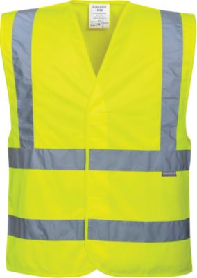 Warnweste Portwest C470, EN ISO 20471 Klasse 2, Reflexionsstreifen, Grösse XL, Polyester, gelb