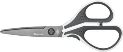 Wedo Edelstahlschere Titan Cut, Antihaft-Beschichtung, ergonomische Griffe, 17,5 cm