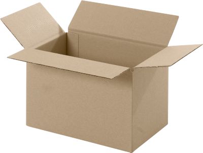 Wellpapp-Faltkartons, 1-wellig, 215 x 155 x 135 mm, braun