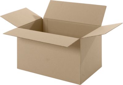 Wellpapp-Faltkartons, 1-wellig, 350 x 250 x 200 mm, braun