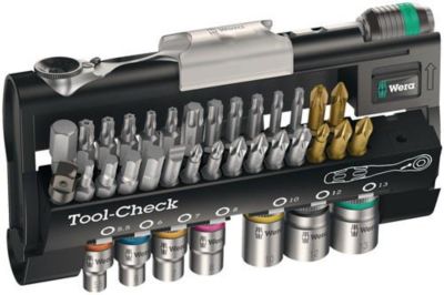 Wera Bit-Set Tool-Check PLUS, 38-tlg., Schlitz/PH/PZD/T/K