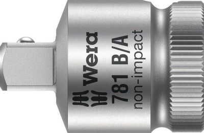 WERA Reduzierstück 781 B, CV-Stahl matt verchromt, Antrieb 3/8" auf Abtrieb 1/4", L 28 mm