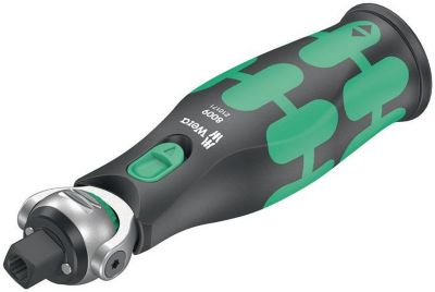 WERA Umschaltknarre Zyklop Pocket Set 8009, 3/8" + 1/4", 72 Zähne, Kombiwerkzeugaufnahme, inkl. 12 Bits