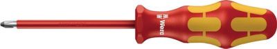 WERA VDE-Schraubendreher 162 i, PH 0, Klingenlänge 80 mm, IEC 60900, Molybdän-Vanadium-Stahl