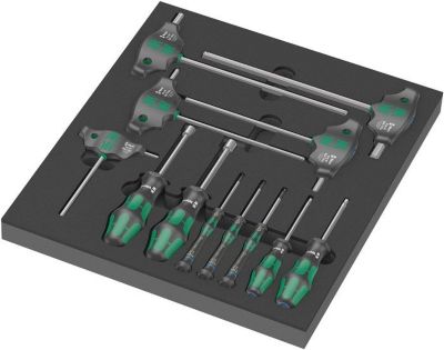 WERA Werkzeugmodul 9713, 12-teilig, Schaumstoffeinlage, Hex Schraubendreher Set, B 360 x H 60 x T 405 mm