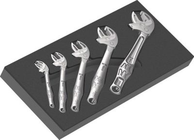 WERA Werkzeugmodul 9732, 5-teilig, Schaumstoffeinlage, wasser- und ölabweisend, B x H x T 172 x 35 x 392 mm