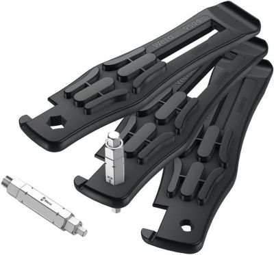 WERA Werkzeugset Bicycle Set 15, ultrakompakt, 5-tlg., inkl. Reifenheber, Ventilausdreher, Innensechskant- und Sternprofil-Bits