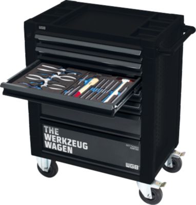 Werkstattwagen, 140 tlg., 7 Schubladen, Stahlblech/ABS, m. Handgriff, verschließbar