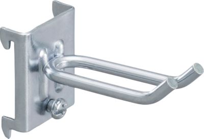 Werkzeughalter WFI, gerade, beschichtet, 2 Haken, 5 Stück, Stahl, L 64 x B 11 x H 64 mm, silber
