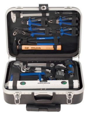 Werkzeugtrolley Projahn proficraft, 1/4", 130-tlg., ABS-Kunststoff, mit Teleskopgriff, abschließbar, schwarz