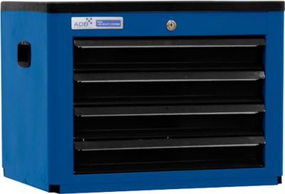 Werkzeugtruhe BASIC, H 450 x B 600 x T 440 mm, 4 Schubladen, blau