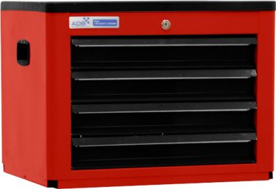 Werkzeugtruhe BASIC, H 450 x B 600 x T 440 mm, 4 Schubladen, rot