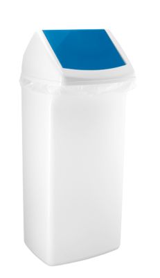 Wertstoffsammler Flip, 40 Liter, mit Deckel, blau
