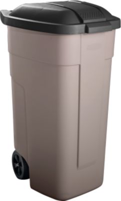 Wertstoffsammler, Räder, beige, Deckel anthrazit