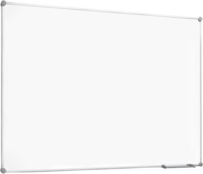Whiteboard 2000 MAULpro, weiß kunststoffbeschichtet, Rahmen platingrau, 1500 x 1000 mm