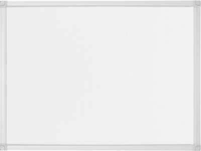 Whiteboard Franken X-tra!Line, emaillierte Oberfläche, magnethaftend, beschriftbar, inkl. Ablageschale, B 600 x H 450 mm, Stahl/Aluminium, weiß-silber