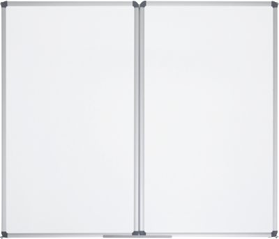 Whiteboard-Klapptafel MAULstandard, grau kunststoffbeschichtet, magnethaftend, 2 Flügel, B 1500 x H 1000 mm