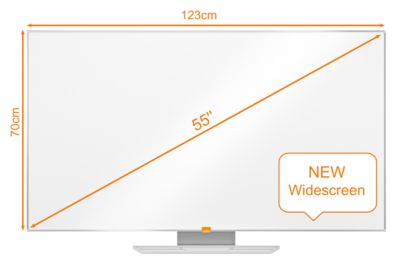 Whiteboard nobo Widescreen, emailliert, 700 x 1230 mm