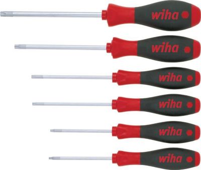 WIHA Schraubendrehersatz 362 K7, 7-teilig Sternprofil, SoftFinish® Griff, Chrom-Vanadium-Molybdän-Stahl, matt verchromt