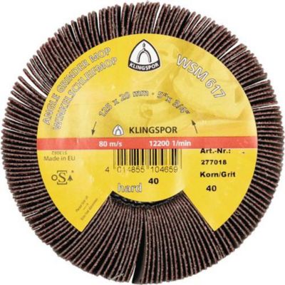 Winkelfächerschleifer WSM 617 40 braun Ø125xB20mm M14 KLINGSPOR
