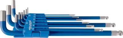 Winkelstiftschlüssel-Satz Projahn, 9-tlg., f. Innen-6kant 1,5-10 mm, lang, S2-Stahl blau