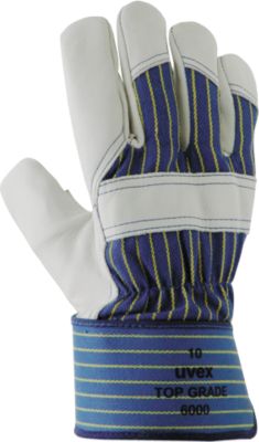 Winter-Schutzhandschuh uvex top grade 6000, Rindvollleder/Baumwoll-Trikot, EN 388: 3144 X, Größe 10, 10 Paar