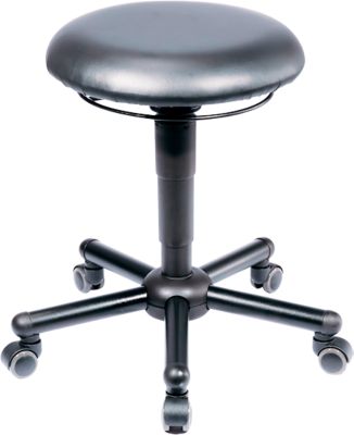 XXL-Hocker meychair Assistant Pro A19-10020, mit Rollen, höhenverstellbar, bis 250 kg, Stahl & Kunstleder, desinfektionsmittelbeständig, schwarz