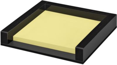 Zettelbox WEDO Black Office, schwarz mattiert/glänzend, mit 50 Haftnotizen