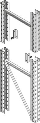 Zijdelingse beveiliging, voor framediepte 1110 mm, steunbreedte 75 mm