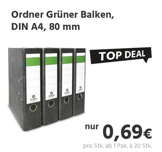 Aktenordner Grüner Balken