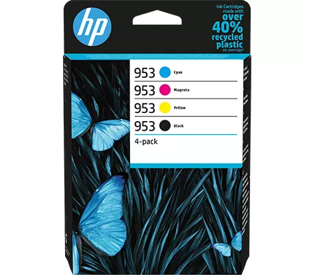 Original HP Tintenpatronen 953 CMYK, Mixpack, cyan, magenta, gelb, schwarz