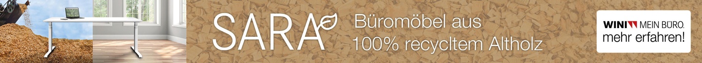 SARA B&uuml;rom&ouml;bel aus 100% recycltem Altholz