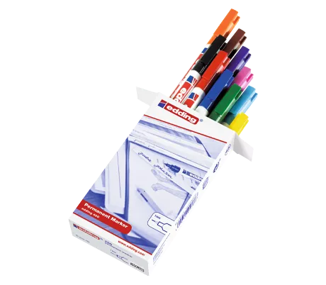 Marker edding 400, feine Spitze, schwarz, 10 Stück