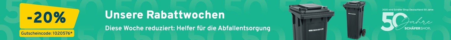 Abfallentsorgung 20% reduziert