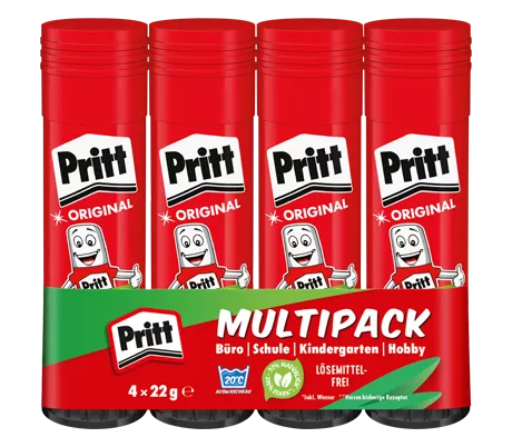 Klebestift PRITT, 4-er Pack, 22 g pro Stift