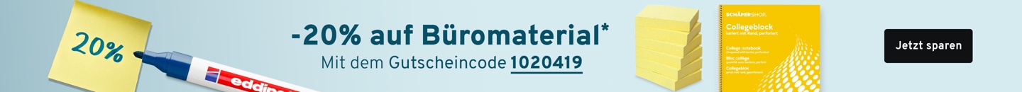 -20% auf Büromaterial