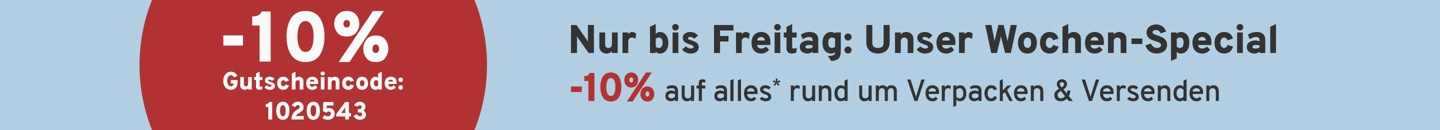 10% auf Verpacken & Versenden