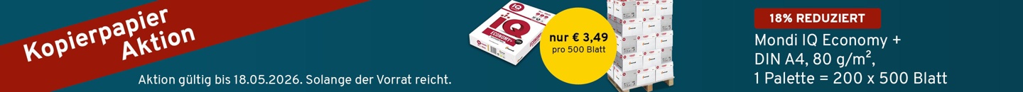 Kopierpapier Mondi IQ Economy 18% reduziert