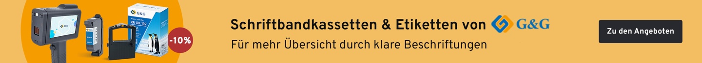 G&G Schriftbandkassetten und Etiketten