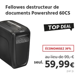 Fellowes destructeur de documents