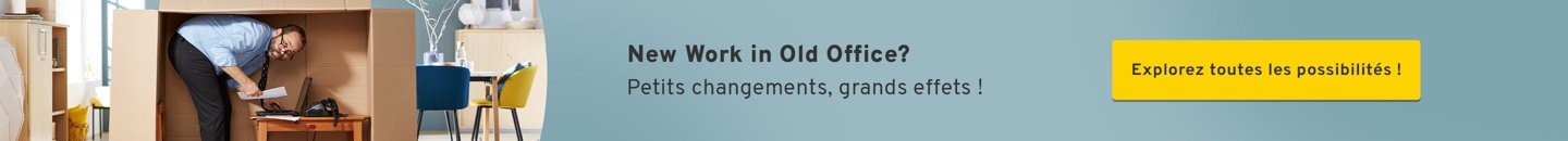 New Work in Old Office? Petits changements, grands effets ! Explorez toutes les possibilités !