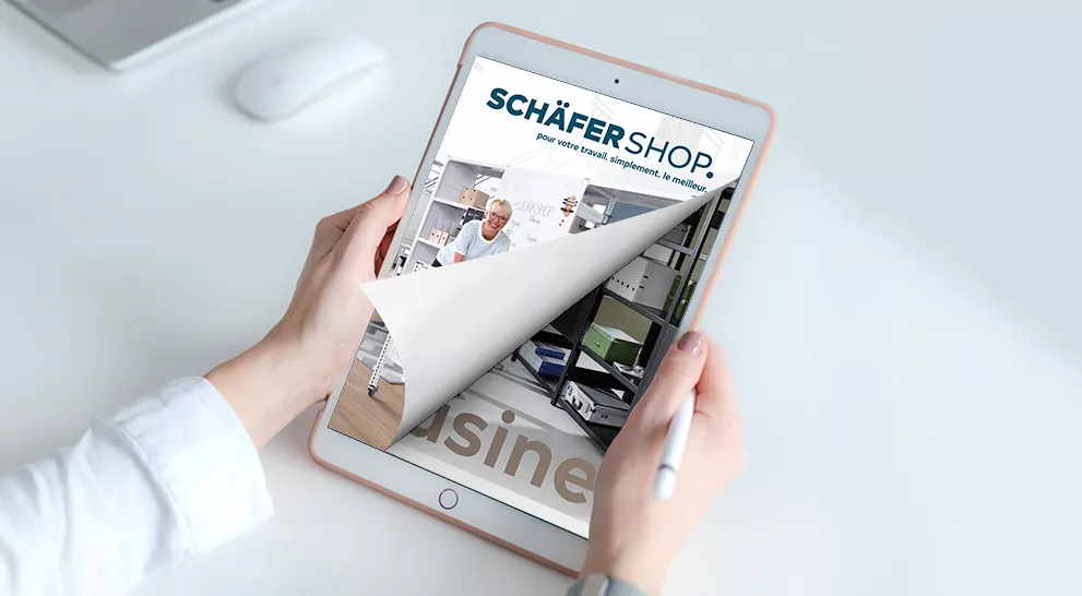 Le catalogue en ligne d'Ordo peut être consulté sur un ipad.