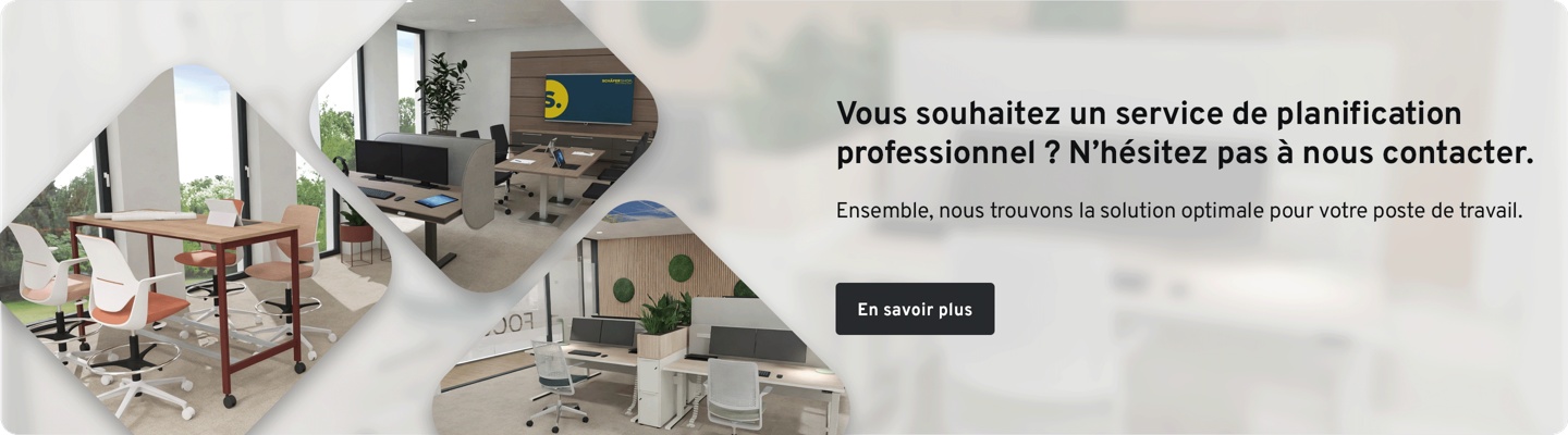 Votre équipe de planification professionnelle pour des solutions d'aménagement d'espace sur mesure.