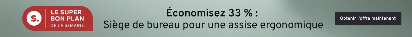 chaise de bureau avec dossier gris Texte: Économisez 33 pourcent