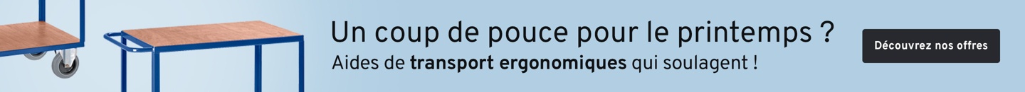 : Chariot de transport à 2 étages + Tekst: Un coup de pouce pour le printemps 