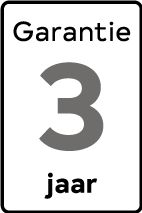 3 jaar garantie
