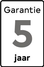 5 jaar garantie