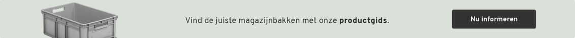 Vind de juiste magazijnbakken met onze productgids