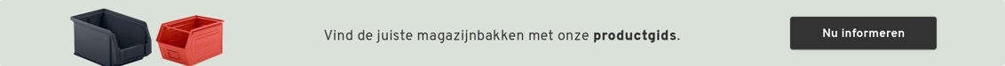 Vind de juiste magazijnbakken met onze productgids